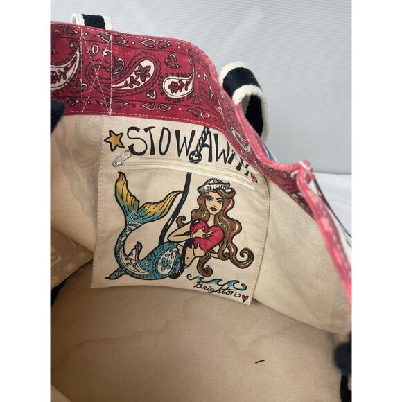 Brighton Canvas Tote Seas The Day Anchor Nautical‎ Tote Beach Bag Beach Core - Picture 6 of 8